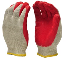 200 Pairs Heavy Duty Protection Red Work Safety Gloves Latex Palm Coat Fit