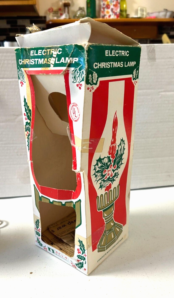 Vintage Christmas Electric Candle Hurricane Noma Light, 12" tall eBay