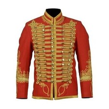 Men's Napoleonic Hussar Uniform Military Style Tunic Pelisse Jimi Hendrix Coat