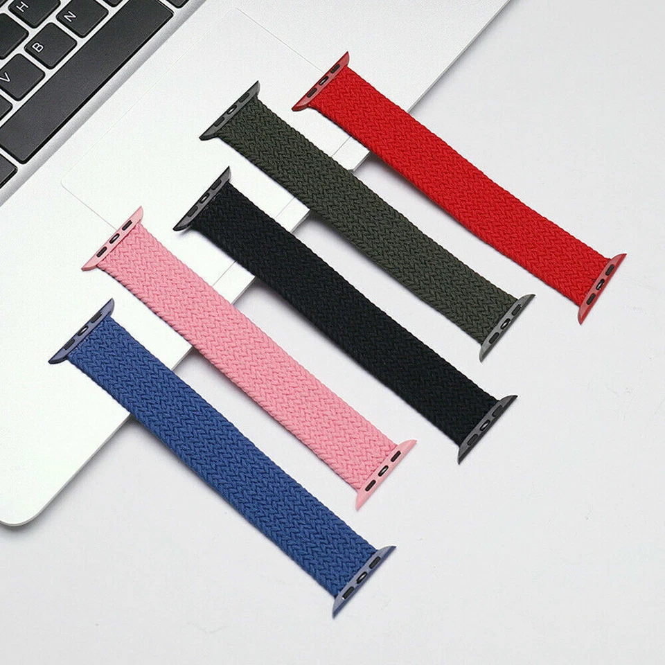 For Apple Watch iWatch Ultra Series 8-1 SE Braided Solo Loop Band 40/49mm L - Image 4 of 4