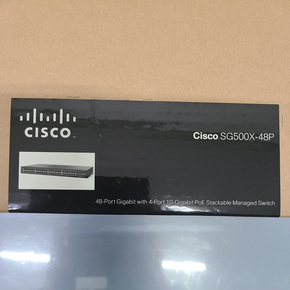 Cisco SG500X-48P-K9-G5 GB POE with 4-P 10-GB Stackable Managed Switch - Image 2 of 4