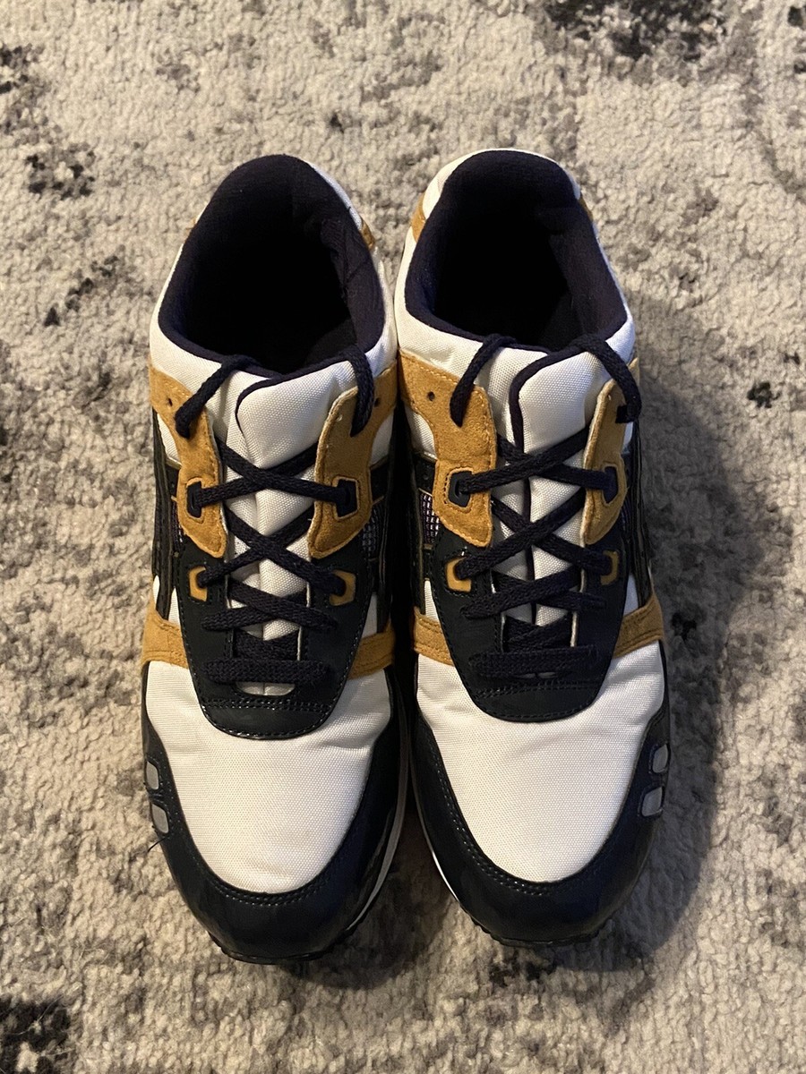 Asics Gel Lyte III 2009 Navy/Yellow/White Men Size 8.5 Rare  display picture 3
