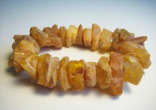 Raw Genuine Gemstone Baltic Amber Bracelet 30-40gr