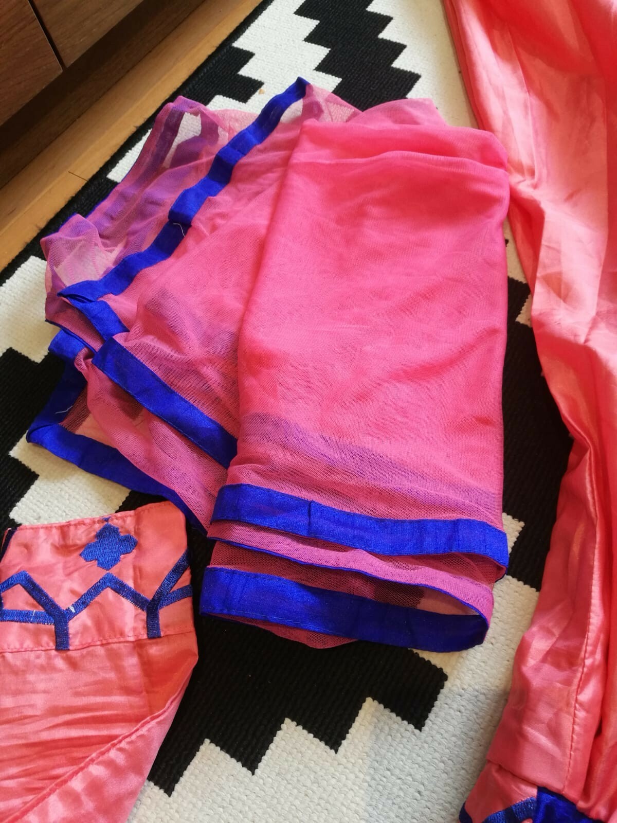 Peach and Blue Party Dress UK 8 Indian, Long Dress, Ethnic, Eid, Asian eBay