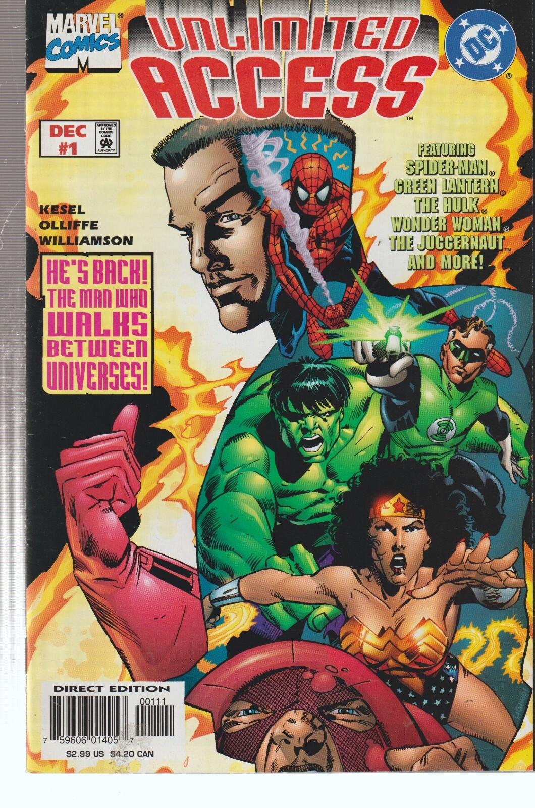 MARVEL & DC COMICS UNLIMITED ACCESS #1 (1997) 1ST PRINT VF
