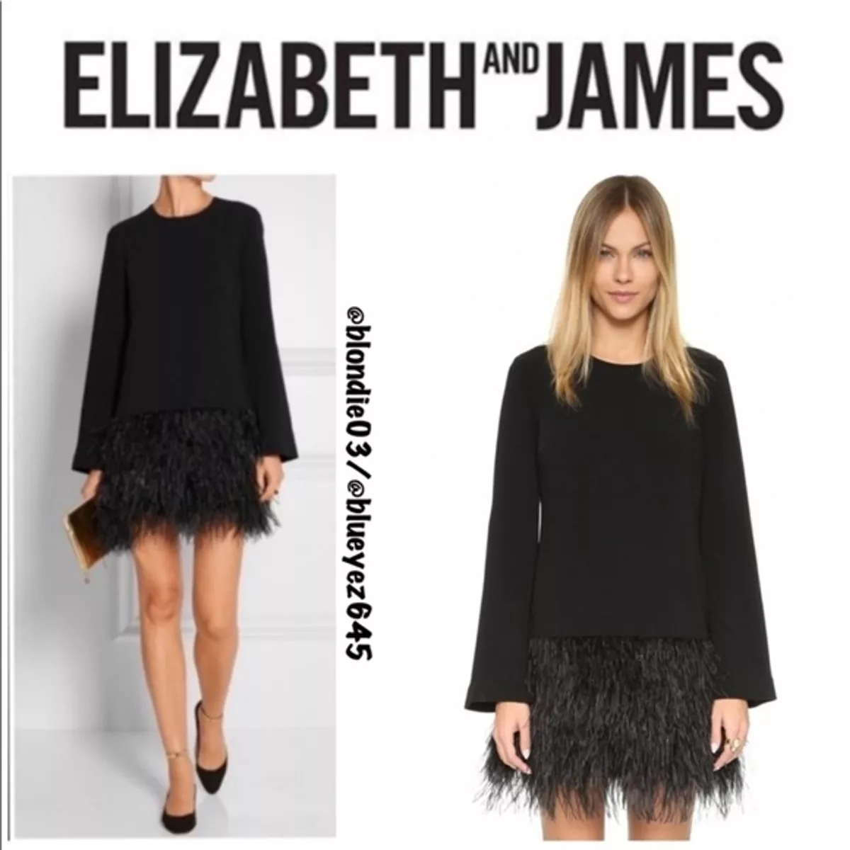 Elizabeth & James “Serena” ostrich feather dress 2