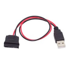 5V Dual USB to 15Pin SATA Power Cable 2A for SATA HDD SSD 2.5 inch Disk Driver