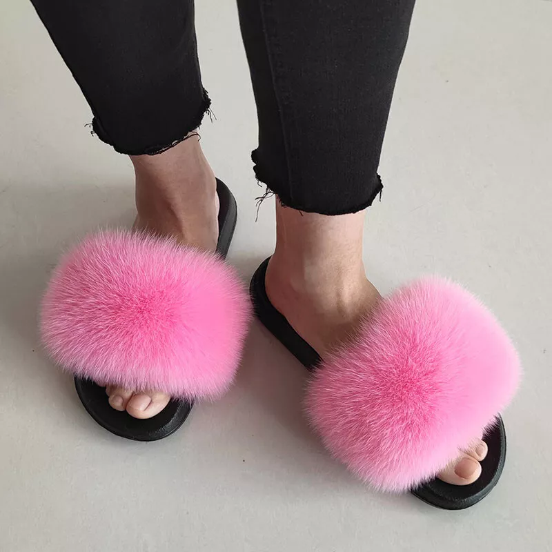 Fur shoes slipper sale