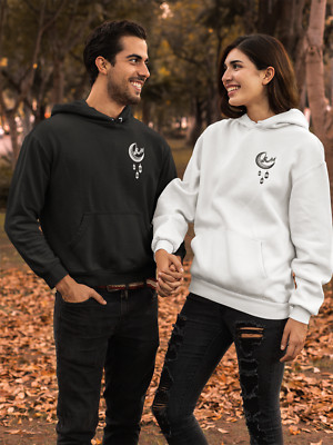 Individuell bestickter Eid Mubarak Hoodie personalisiert am Ärmel Sweatshirt Hoodie