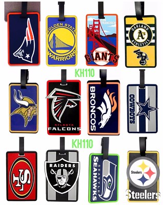 NFL,NBA,MLB Team Soft Luggage ID Bag Tags