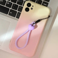 Heart-Shaped Short Lanyard - Durable Anti-Lost Wrist Strap for Phone Case, USB