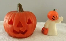 Vintage Halloween Gurley Hollow JOL, Trick or Treat Ghost, 2 Candles, Unused