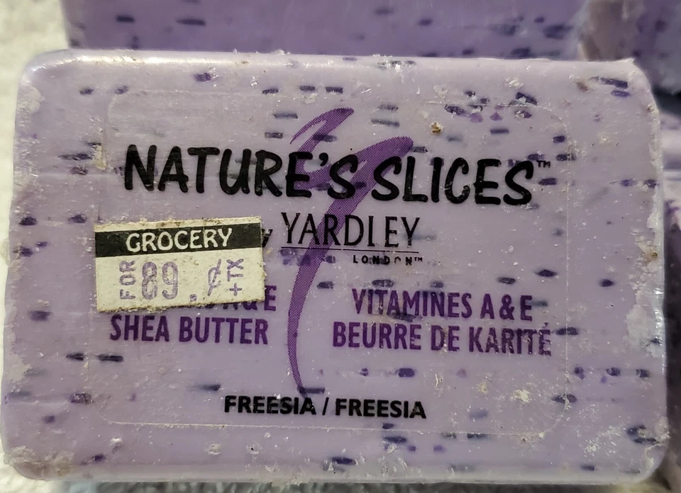 RARE! Vtg Yardley Of London Nature's Slices Freesia Lavender 4oz. Bar Soap Lot 6 - Image 2 of 3