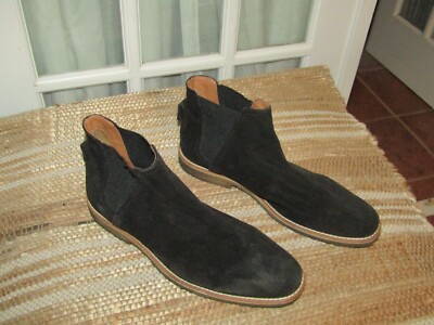 Romania Black Suede Ankle Chelsea Boots Men's size 9 UK 8
