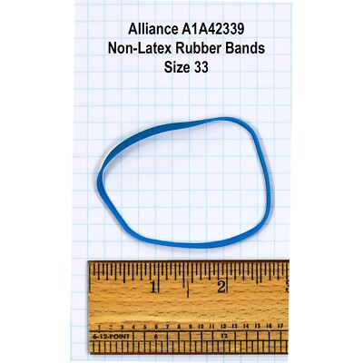 Alliance 42339 Non-Latex Rubber Bands, Antimicrobial, Size 33, 1/4