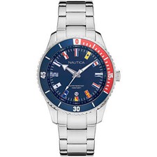 Orologio Uomo NAUTICA PACIFIC BEACH NAPPBS022 Acciaio Blu Sub 100mt