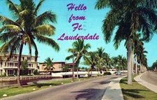 Ultra Modern Homes And Apartments Canals Posted Florida Chrome Vintage Postcard