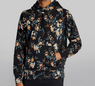 $835 ERDEM Mens Black Floral 