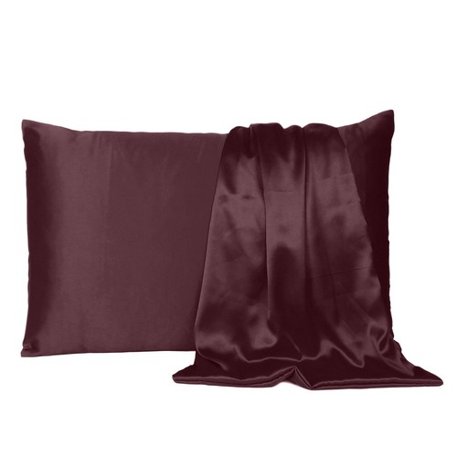 2 Pcs Premium Satin Bed Pillow Case Covers Soft Pillowcases Standard Queen King - Picture 230 of 273