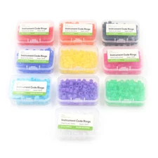 Dental / Hygienist Instrument Silicone Color Code Rings 100 Pcs Autoclavable