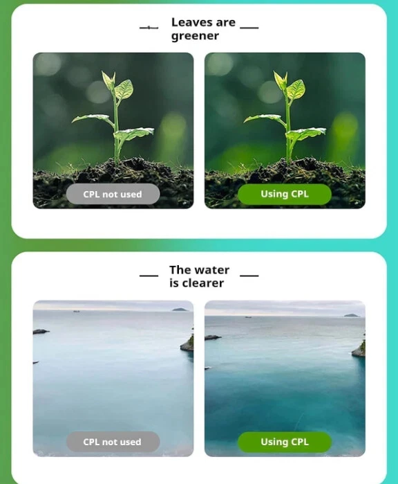 52mm Cpl Phone Cameralens Filter Kit, Circular Polarizerpolarizing Filter - Image 2 of 4
