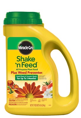 Miracle-Gro Shake 'N Feed All Purpose Plant Food Plus Weed Preventer1, 4.5 lb.