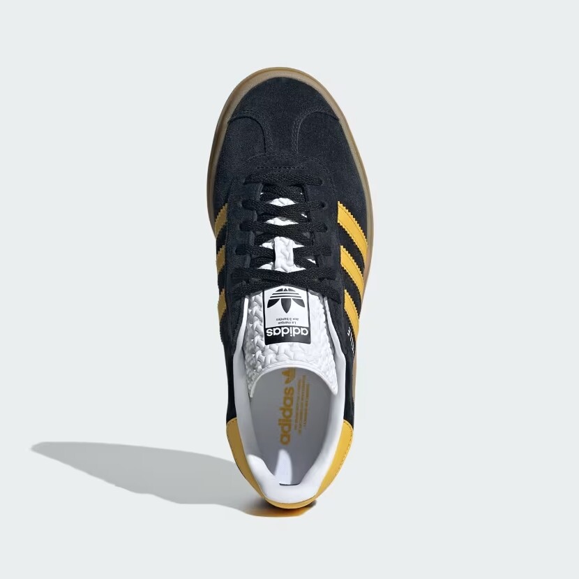 ★adidas★ Gazelle Bold Black Gold IE0422 New Adidas Women's Gazelle Bold Shoes - Black / Bold Gold