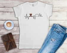 Rhodesian Ridgeback Heartbeat Ladies Fitted T Shirt Sizes Small-2XL
