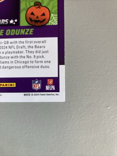2024 Panini Score-A-Treat Rome Odunze Green Bats RC #44 Bears - Bild 10 von 10