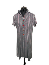 Vintage English Lady Dress Women Shirt Stripe Check Medium Size 12