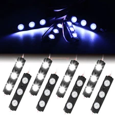 8Pcs Marine Boat LED Cabin Deck Courtesy Light White Stern Transom Lights 12V