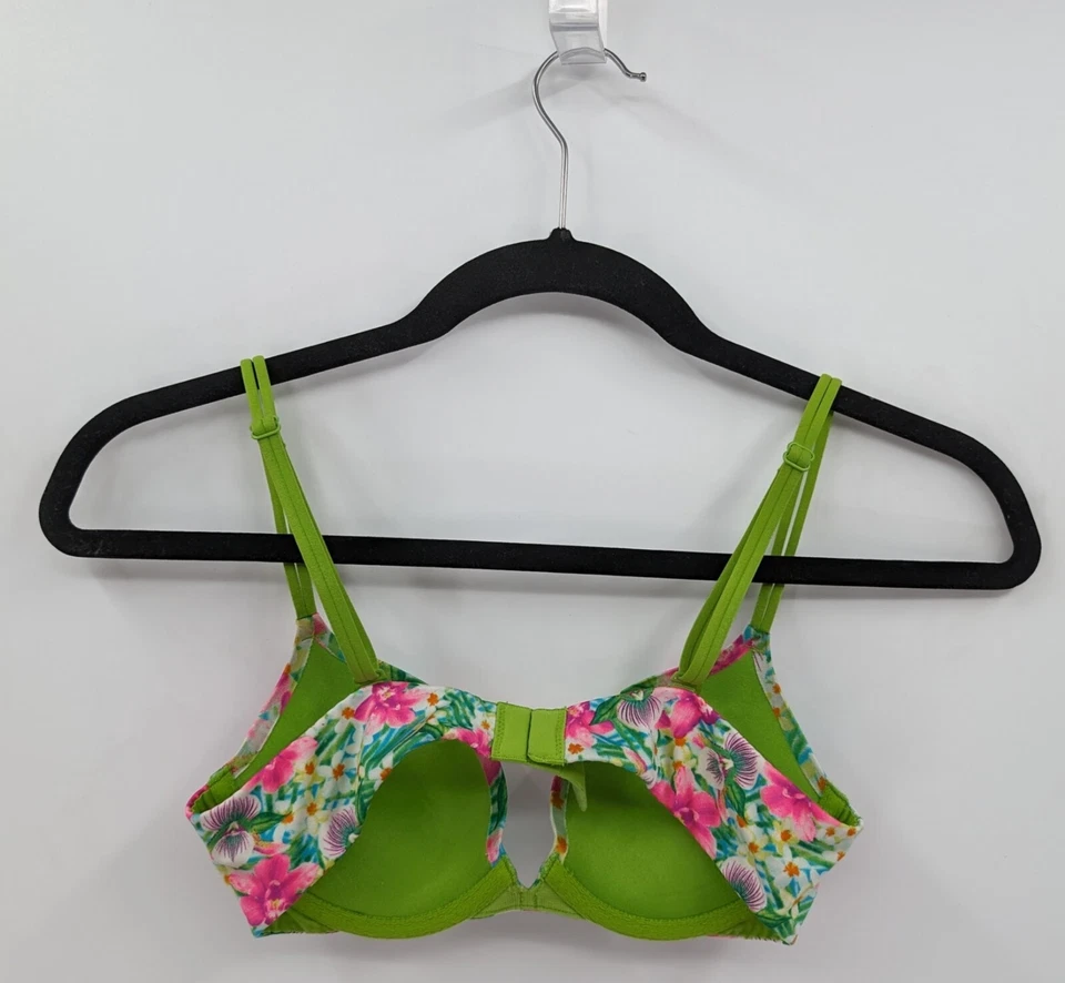 Sujetador Victoria's Secret 32A Multicolor Floral Tropical Lentejuelas Push Up Muy Sexy Foto 2 de 4