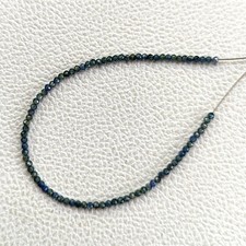 Genuine Blue Sapphire 2mm Faceted Rondelle Shape Beads 5 Inch Strand Sri Lanka