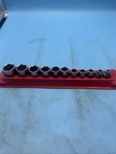 Snap On 211FSY 3/8 Drive SAE 6 Point Chrome Socket Set 11 pc 1/4 - 7/8