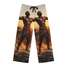 Warrior Statue Pajama Pants Mythic Muscular Figure All-Over Print