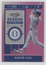 2020 Panini Chronicles Contenders Optic Pink Prizm 13/25 Gavin Lux #3 0c2