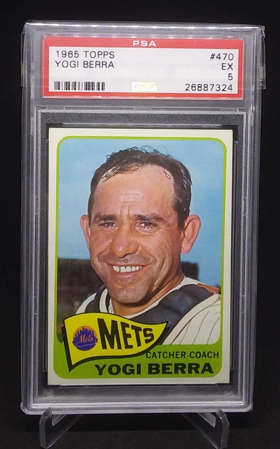 1965 Topps #470 Yogi Berra Mets PSA 5 EX HOF