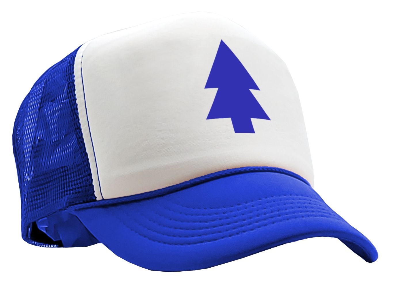 Dipper Pines - Retro Vintage Mesh Trucker Cap Hat, Royal