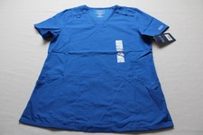 Cherokee Workwear Women's Solid 4 Pocket V Neck Scrub Top EJ3 Royal Small NWT