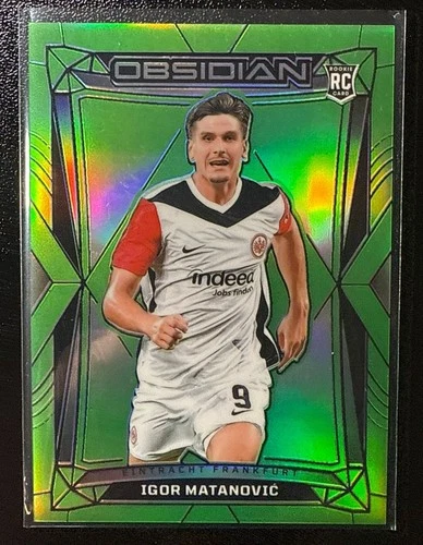 2024-25 Panini Obsidian Soccer Igor Matanovic RC Green Flood 3/3