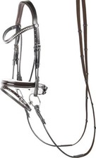 % Harry´s Horse Trense Classic Round rundgenäht braun Lack/weiß (UVP €89,95) -NH