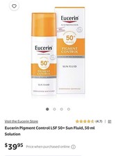 Eucerin Pigment Control SPF 50+ Sun Fluid for...