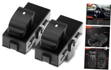 2PCS Power Window Switch Rear Left or Right Compatible with GMC Sierra Yukon