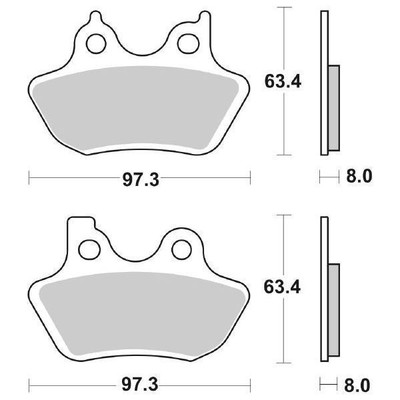 Vordere Bremsbeläge SBS 826 HS Harley Davidson FXDL Dyna Low Rider 1450