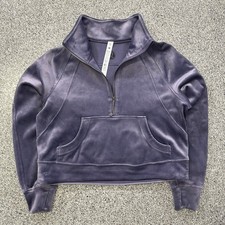 Lululemon Scuba Half Zip Sweatshirt Womens M/L Oversized Funnel Neck Velvet