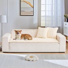 WTHAVEN Couch Cover for Dogs Non Slip Fuzzy Pet Sofa Cover Washable
