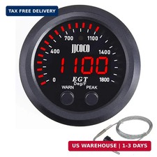 Exhaust Gas Temperature Egt Gauge Kit 2116in 52mm Ultra Thin 01800 Red Led W