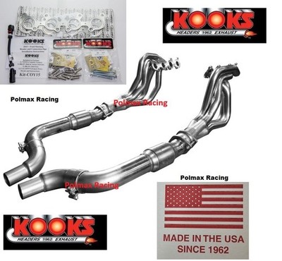 1-7/8 '' Kooks stainless steel long tube headers green catted mid pipes 1151H432