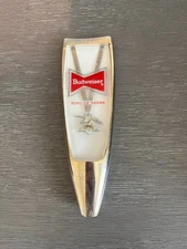 Vintage Budweiser King Of Beers Metal Lucite Double Sided Beer Tap Handle 7.5”