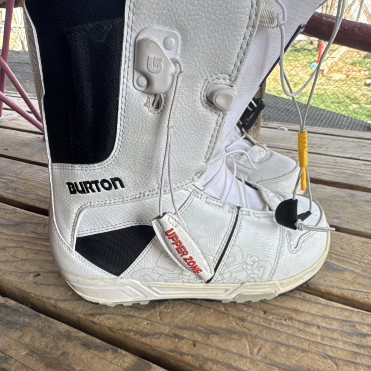 Burton Moto Men\'s Snowboard Boots Lace Traditional White Size 7 Burton Moto Snowboard Boots Men main image 4
